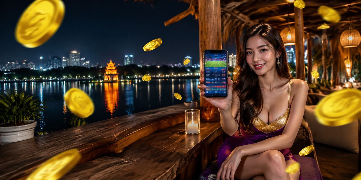 Người dùng tại Hà Nội xem đánh giá casino trên điện thoại trong quán cà phê