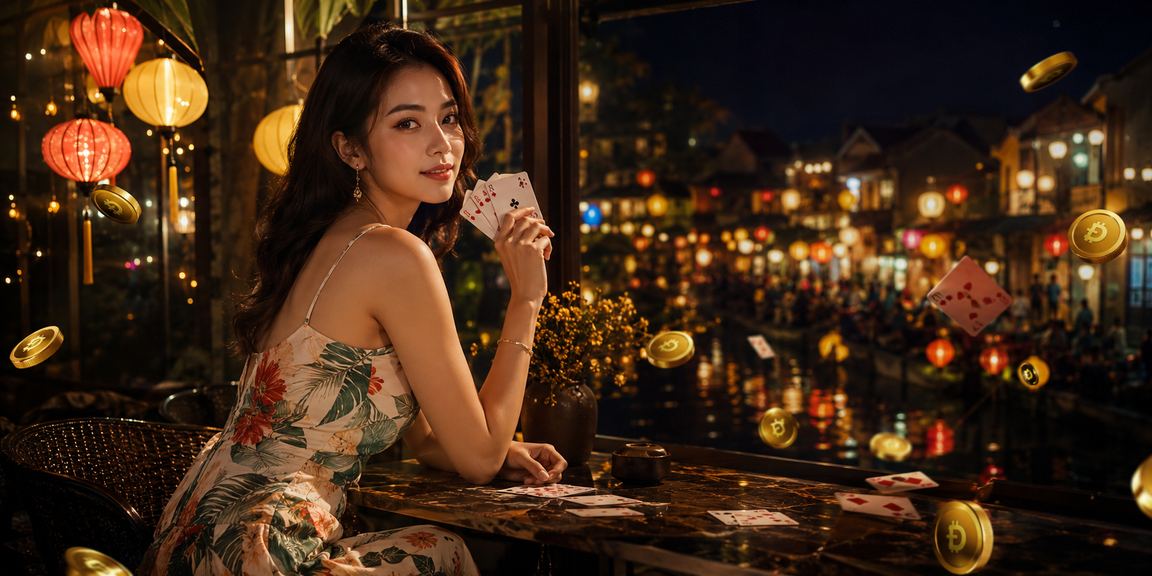 Người chơi bài tại quán cà phê Huế đọc đánh giá game trực tuyến trên điện thoại