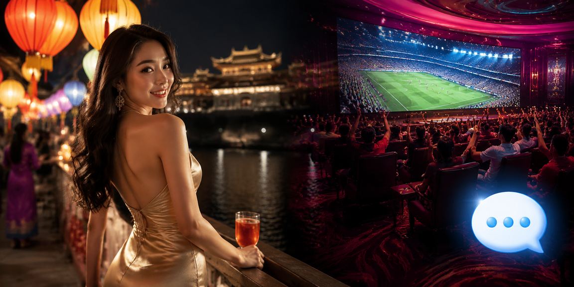 Không khí casino sôi động tại chợ đêm Huế với người chơi tập trung cá cược