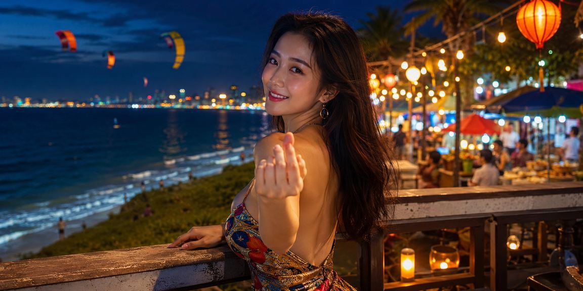 Người chơi bài tại chợ đêm Mũi Né với không khí sôi động về đêm